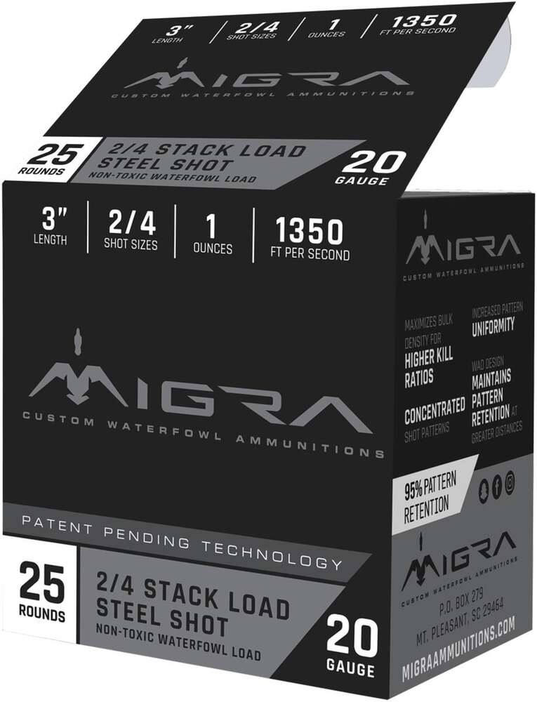 Ammunition Migra Ammunition 1 oz 20Gauge MIGRA M20S24    STAXD           20 3IN  2-4  25/10 • Model: 1 oz